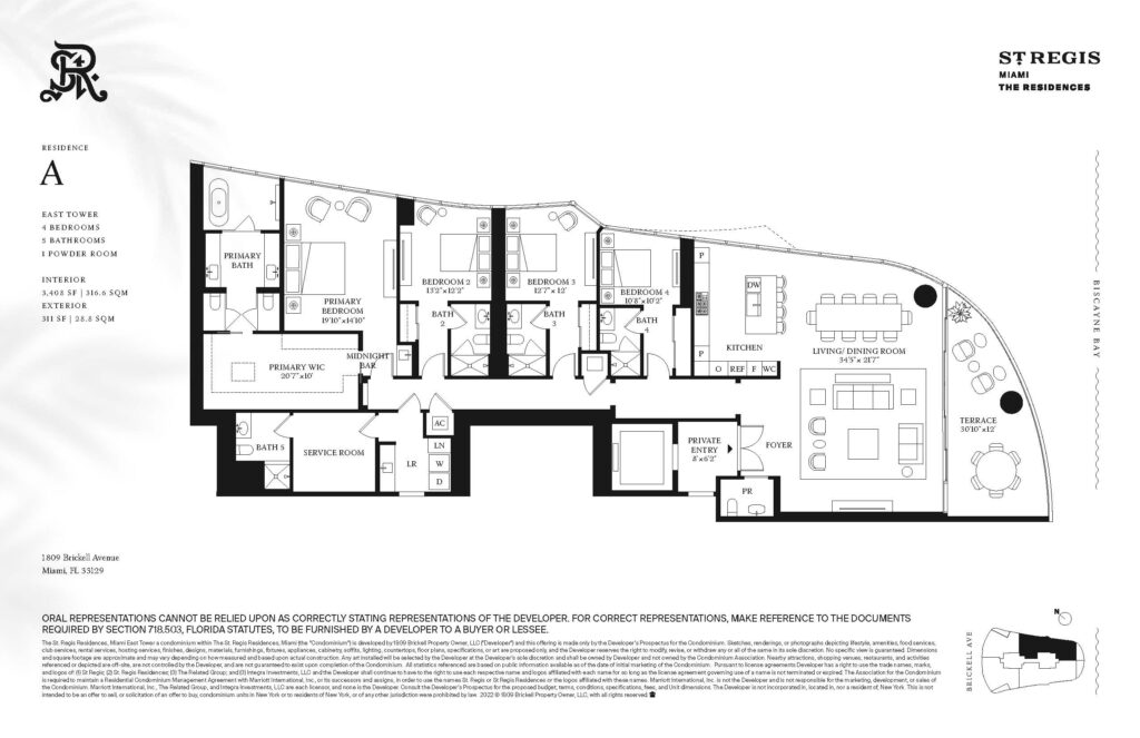St Regis Brickell Floor Plan A
