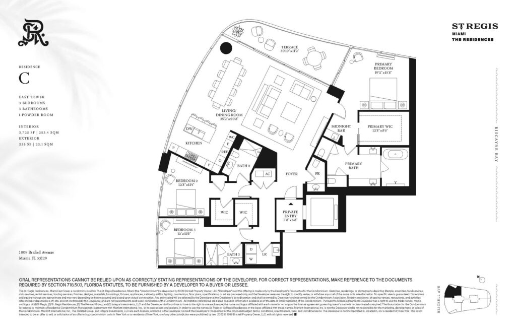 St Regis Brickell Floor Plan C