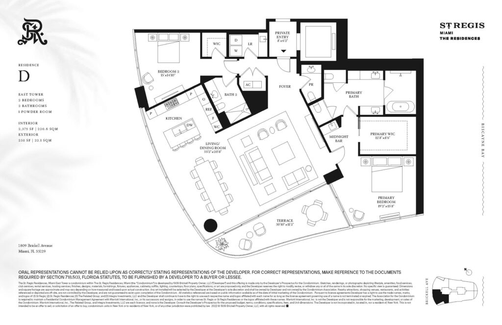 St Regis Brickell Floor Plan D